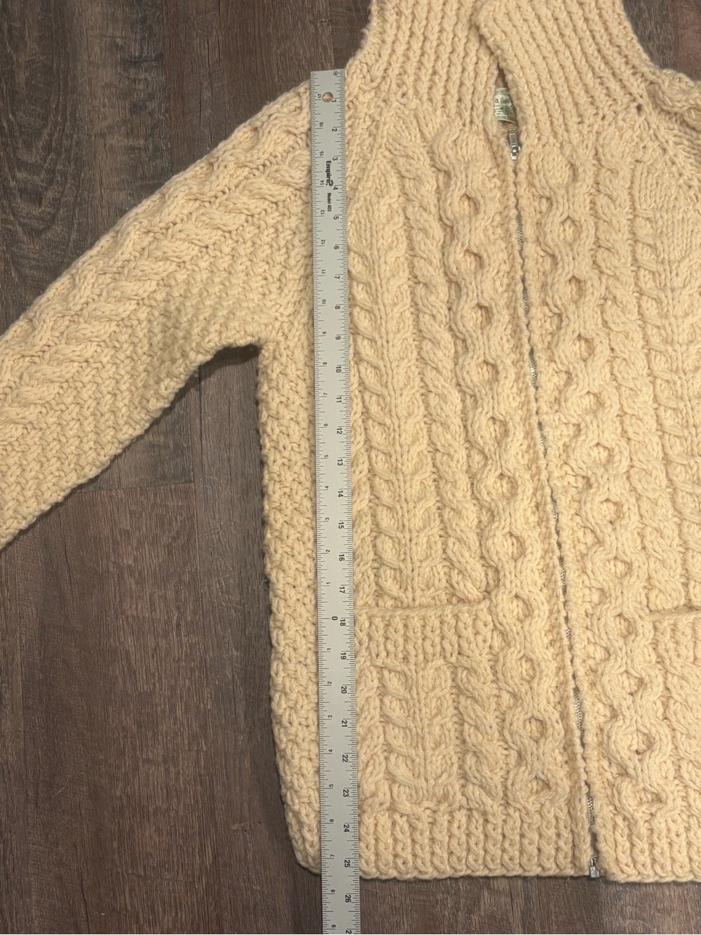 Tara Cable Knit Zip Front Sweater - Picture 7 of 8